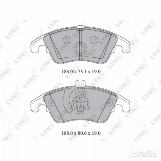 Lynxauto BD-5350 Колодки тормозные дисковые перед