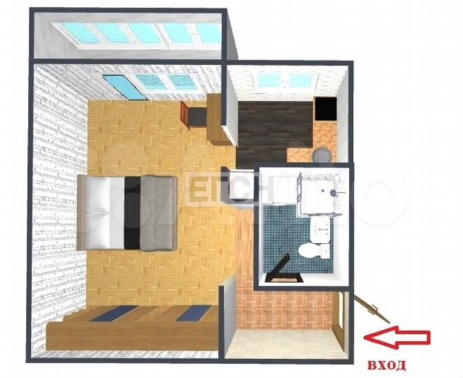 1-к. квартира, 30 м², 3/5 эт.