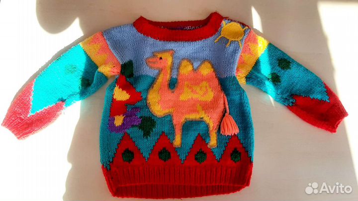 Вязаный свитер на 1,5-3 года