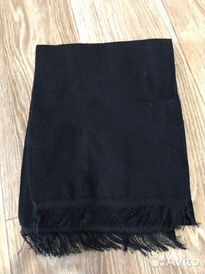 Кашне синего и оливкого цвета