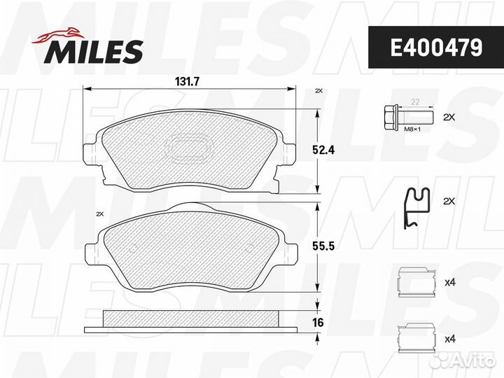 Колодки тормозные opel corsa C 01/tigra B 04 перед