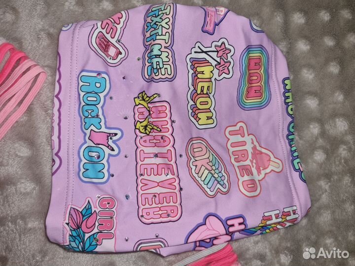 Купальники детские, бандана, пончо(набор)