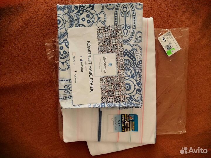 Простынь лен, наволочка