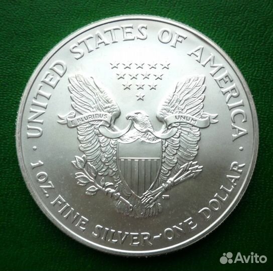 1 доллар 2007 г. Шагающая свобода. Серебро