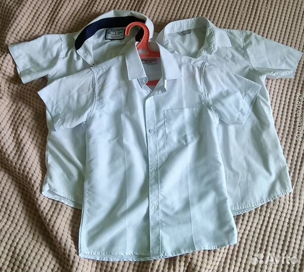 Белые рубашки для мальчика 122-128