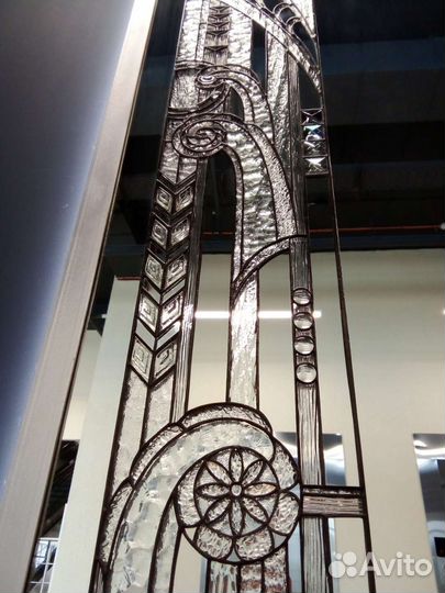 Витражное зеркало в стиле Арт деко