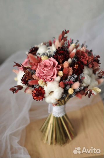 Сухоцветы лаванда хлопок лагурус