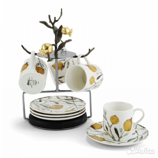 Набор кружек с блюдцами Гранат от Michael Aram