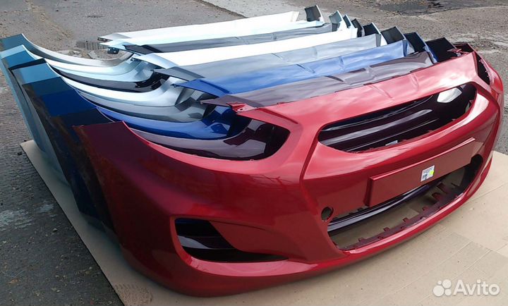 Бампер Hyundai Solaris Хендай Солярис в цвет Новый