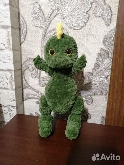 Дракон кот, собака, мишка вязаные плюшевые игрушки