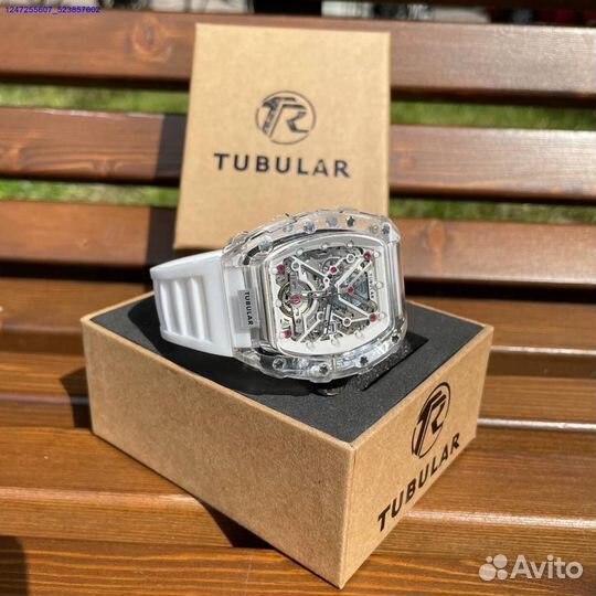 Мужские часы Tubular белые (Арт.85697)