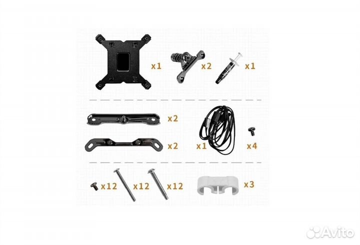 Система охлаждения valkyrie GL360 white новая