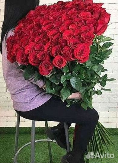 Высокие розы Доставка цветов