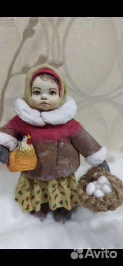 Ватная ëлочная игрушка