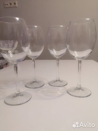 Фужеры бокалы для вина 36 шт для мартини 23 шт