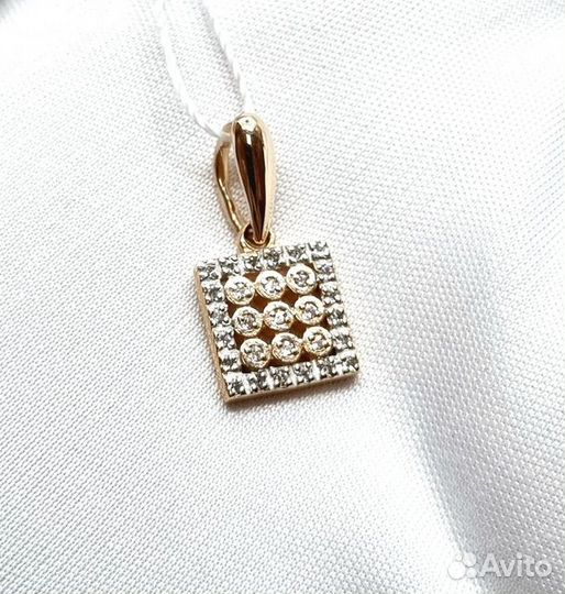 Подвеска с синтетическим камнем Золото