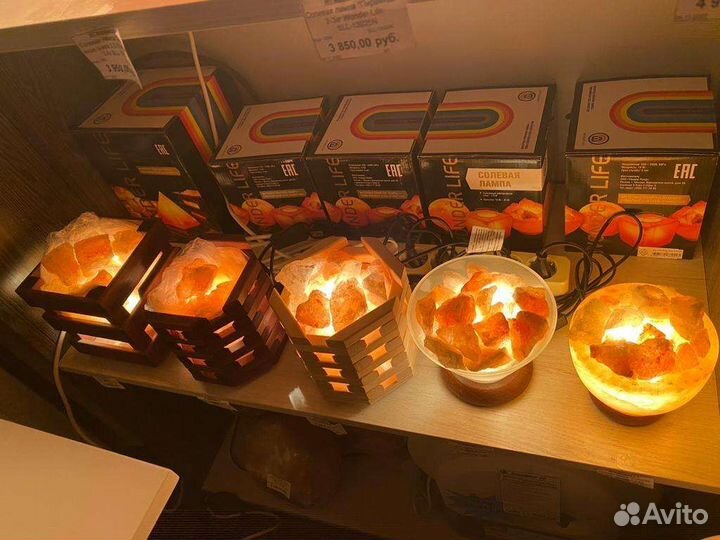 Солевые лампы, подсвечники (гималайская соль)