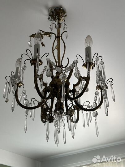 Люстра винтаж бронза латунь