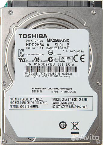 Жесткий диск Toshiba 250 гб для ноутбука