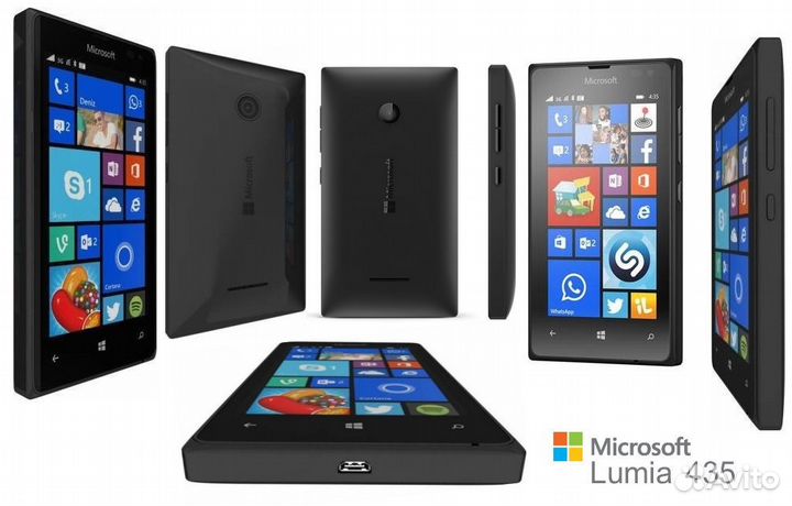 Задняя крышка для microsoft Lumia 435 (чёрная)