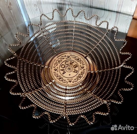 Ваза фруктовница ажурная металл СССР