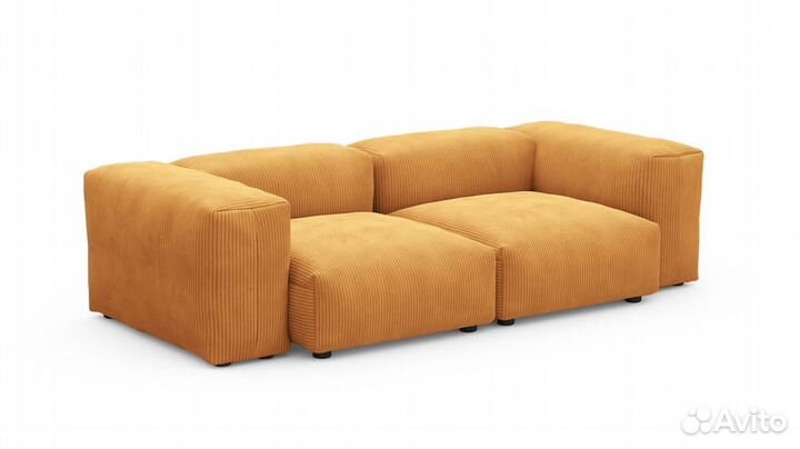 Диван прямой Фиджи жёлтый от производителя