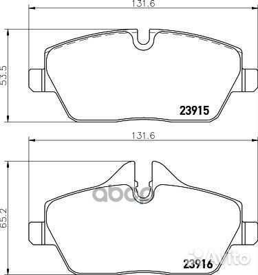8DB 355 011-261 Колодки тормозные BMW E81/E87/M