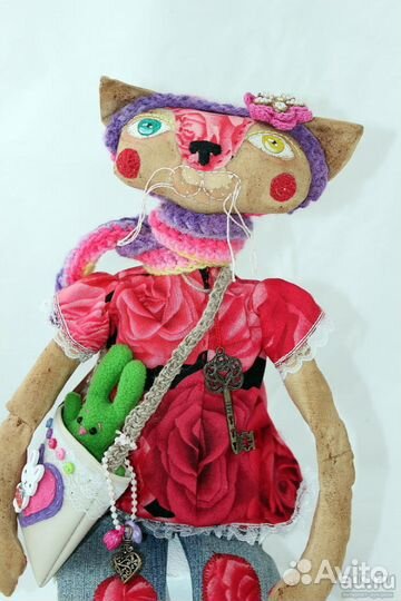 Кошка в джинсах, кукла ручной работы, г.Красноярск