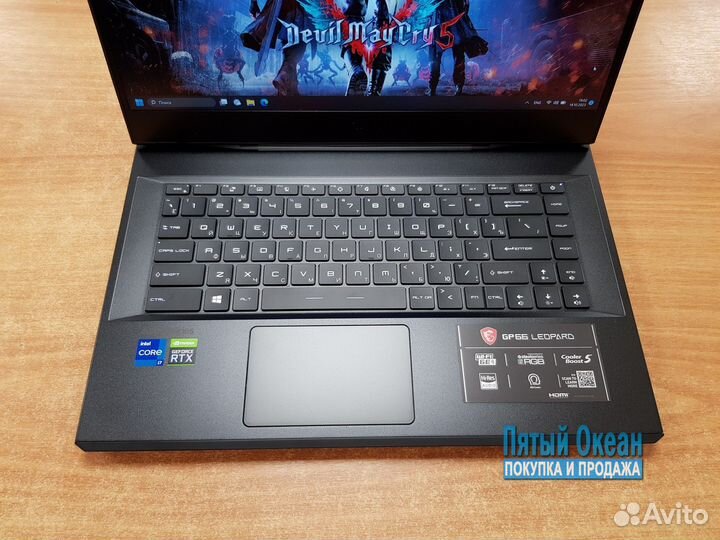 Игровой ноутбук MSI FHD 144Hz, Core i7, RTX