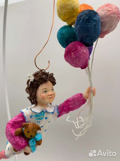 Ватная елочная игрушка