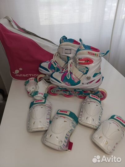 Ролики детские с экипировкой и сумкой, р. 30-35