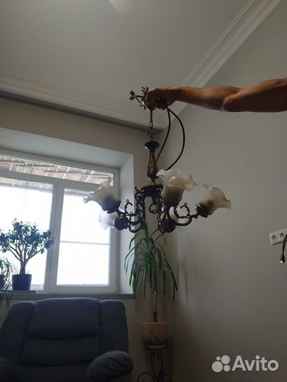 Югославская люстра бронза