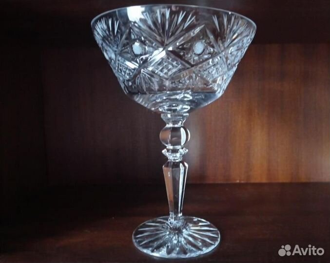 Хрустальная винтажная ваза для фруктов, гхз