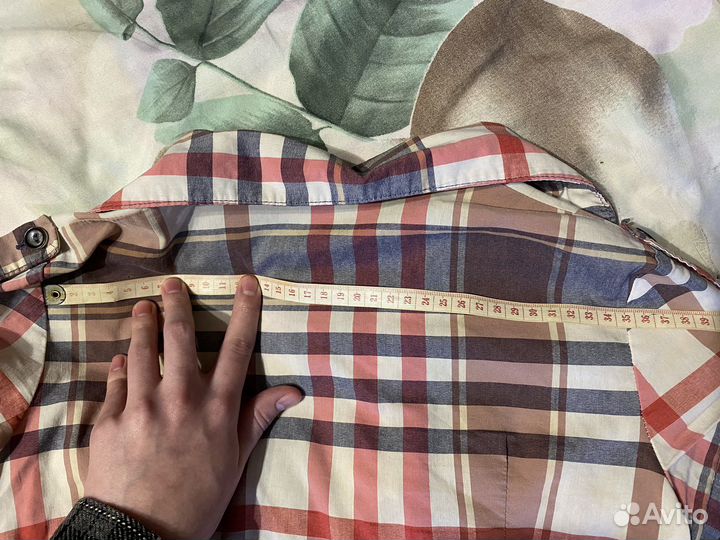 Рубашка с коротким рукавом клетчатая 10-14 лет