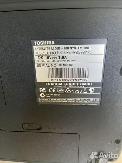 Toshiba satellite l300D