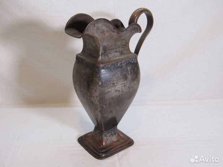 Кувшин медный, серебрение. Ксимантовский. N1432