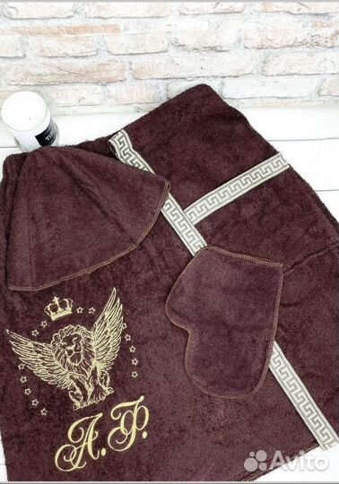 Банный набор с вышивкой