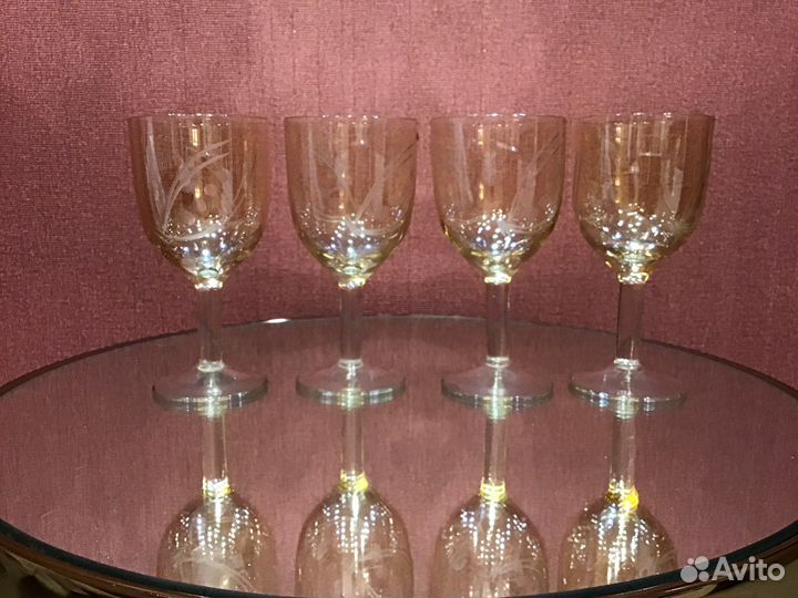 Бокалы цветное стекло СССР