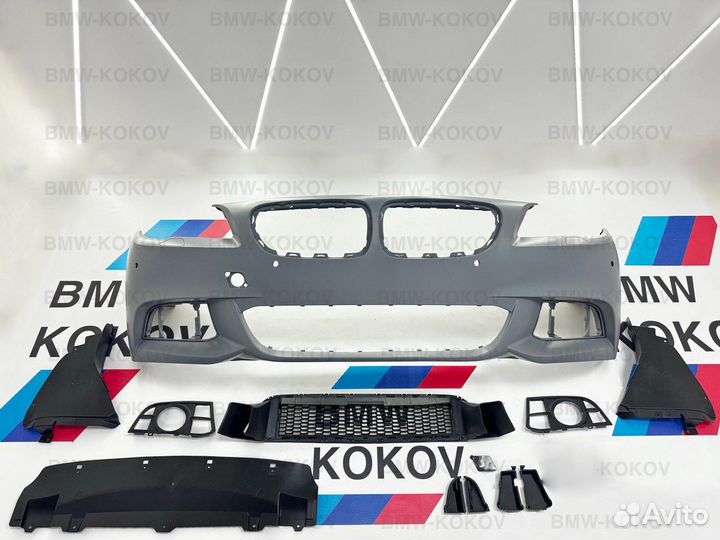 Передний бампер в стиле M tech для BMW F10 рест