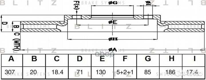 Диск тормозной задний вентилируемый ssangyong K