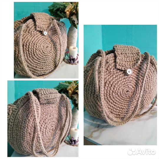 Сумка женская из джута