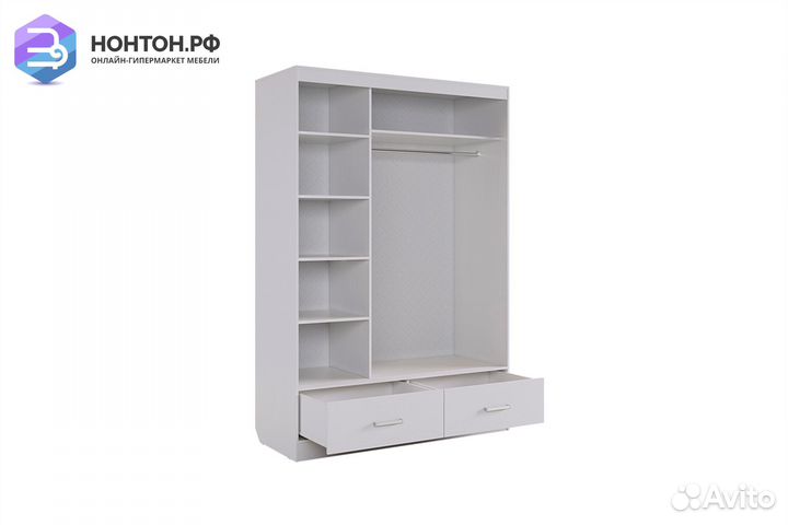 Шкаф-купе Виктория-1 белое дерево