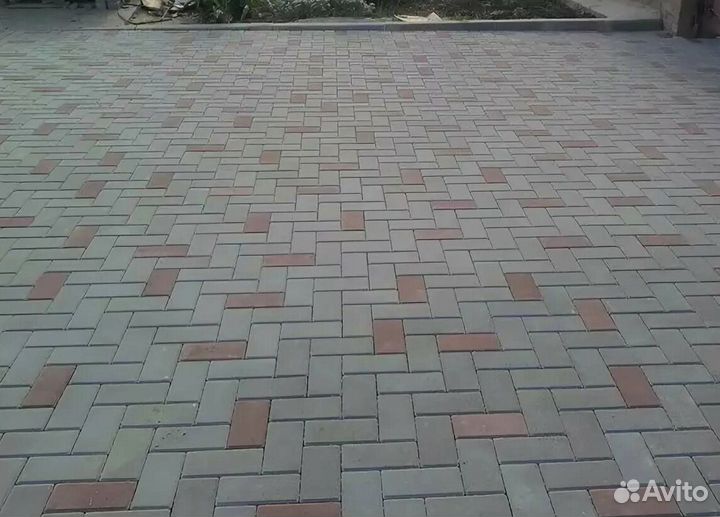 Брусчатка кирпичик 200 х 100 х 40