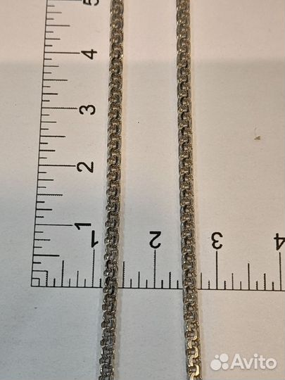 4010 Цепь золотая из белого золота 585 бисмарк