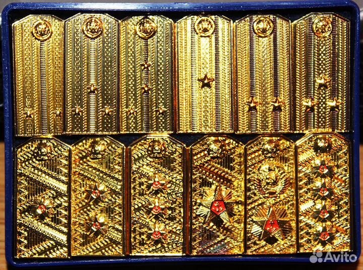 Набор знаков-погончиков офицеров вмф СССР