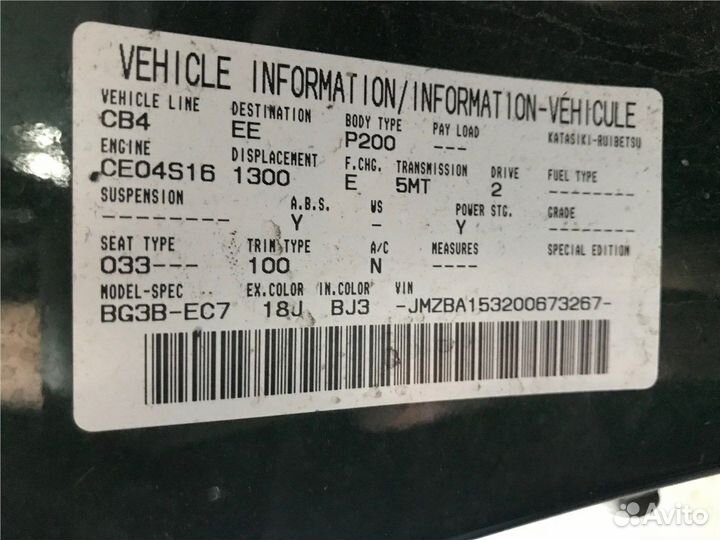 Разбор на запчасти Mazda 323 (BA)