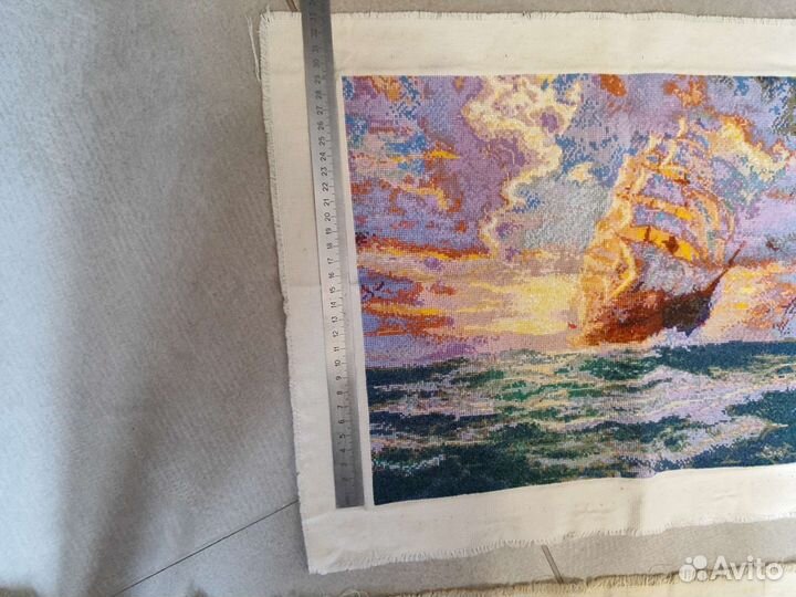 Картины крестиком готовые парусник натюрморт