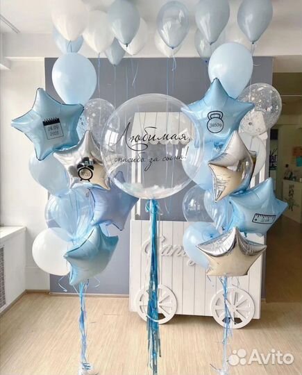 Оформление фотозоны шарами, воздушные шары