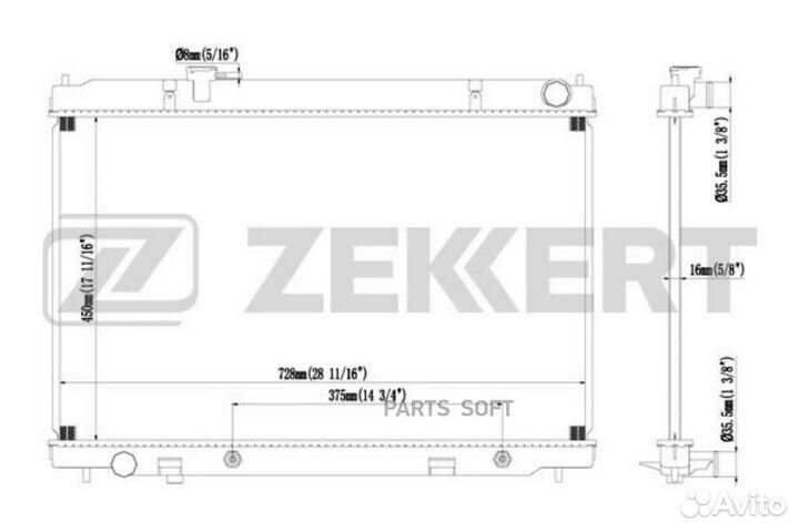 Радиатор охлаждения Инфинити M35 (Y50) 05