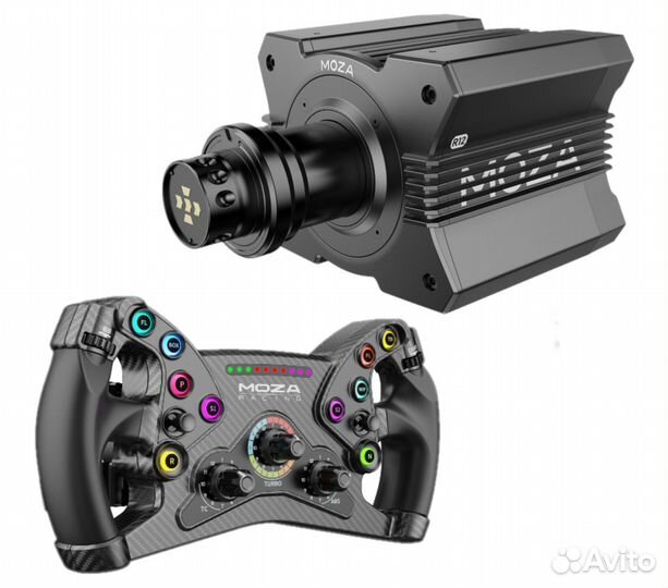 Moza Racing R12 + штурвал KS